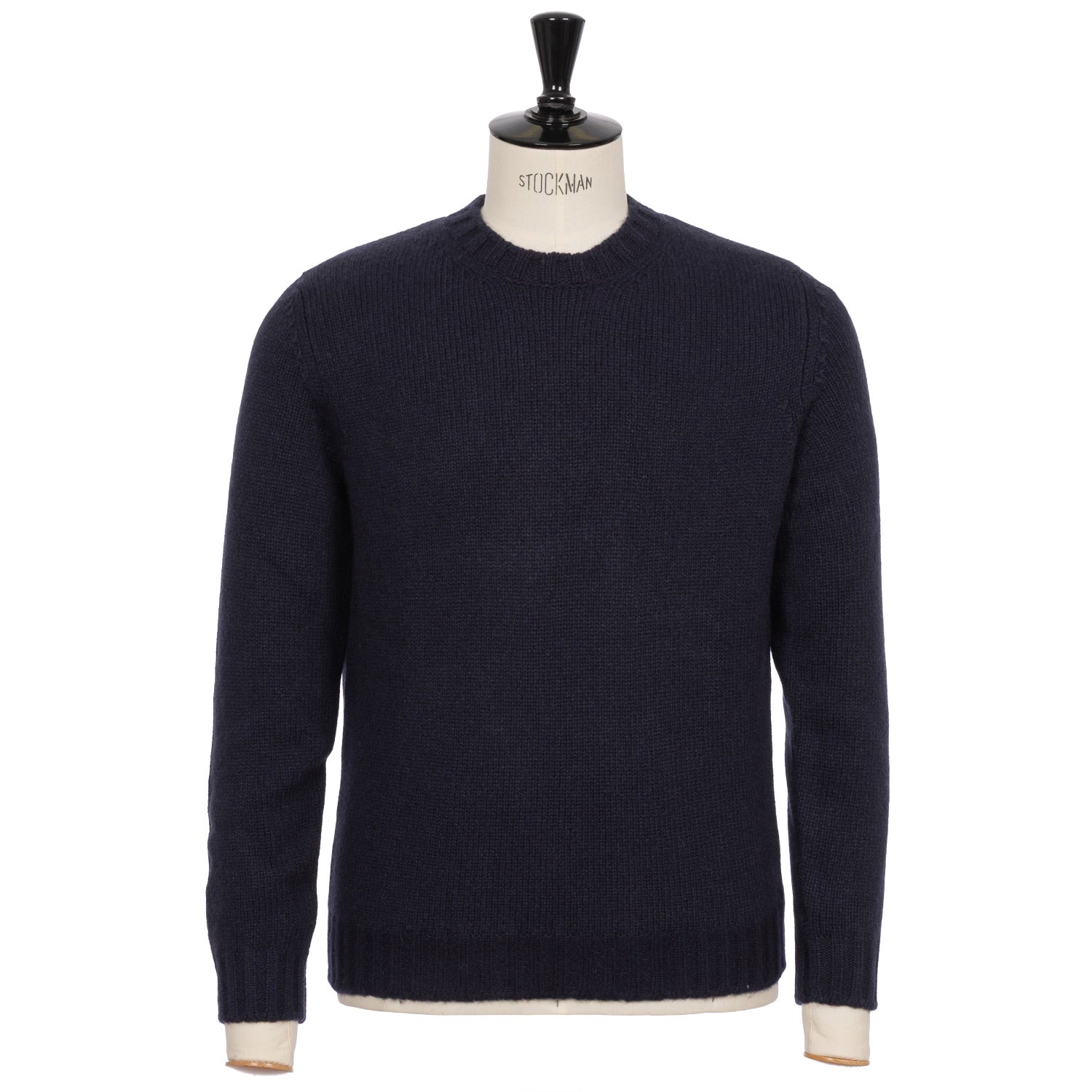 Dark Blue Sweater "Argentina" made from 4-Ply Piuma Cashmere